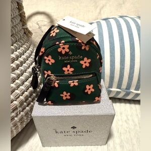 Kate Spade Chelsea floral mini micro backpack key chain NWT